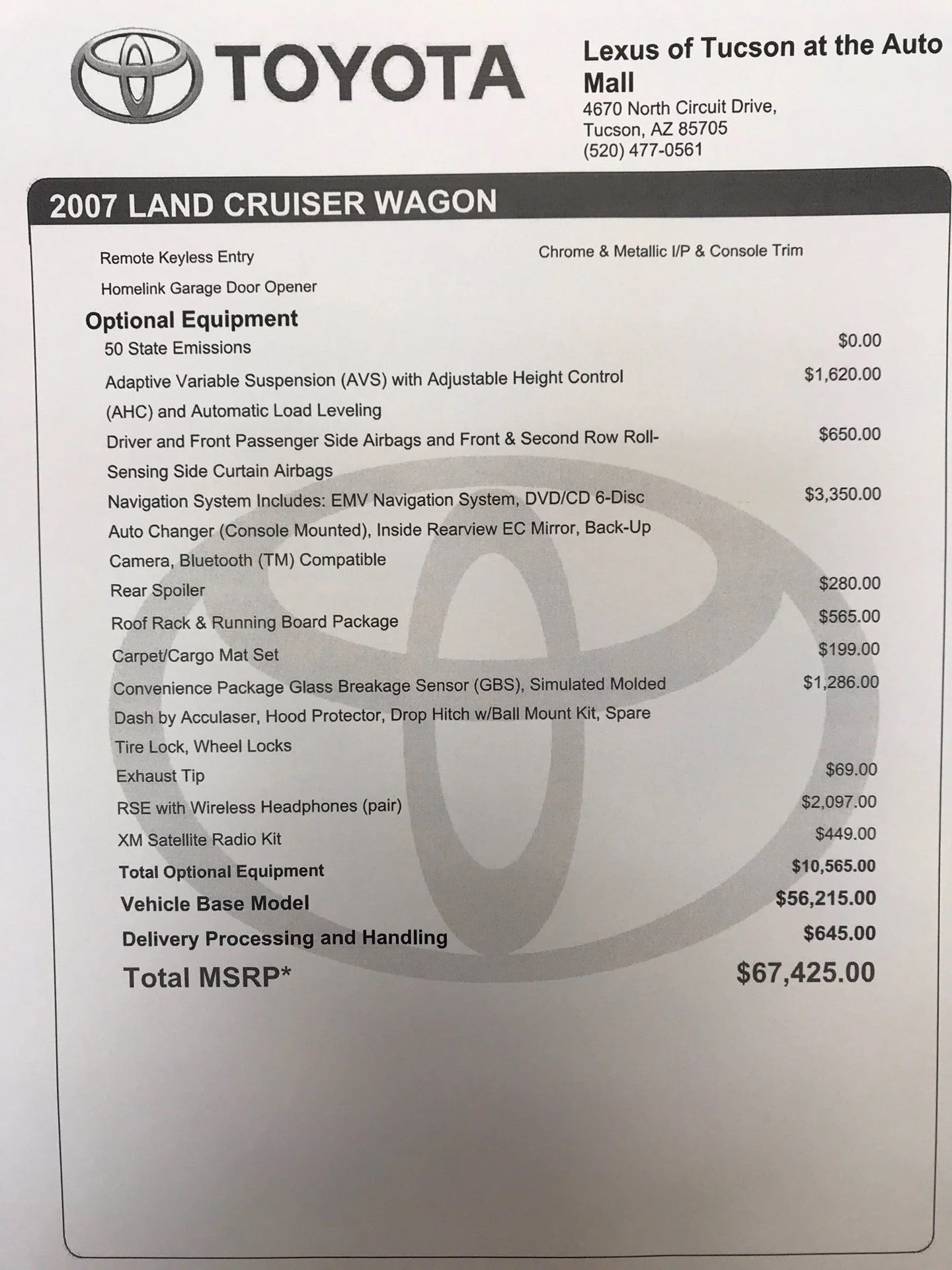 Build sheet page 2