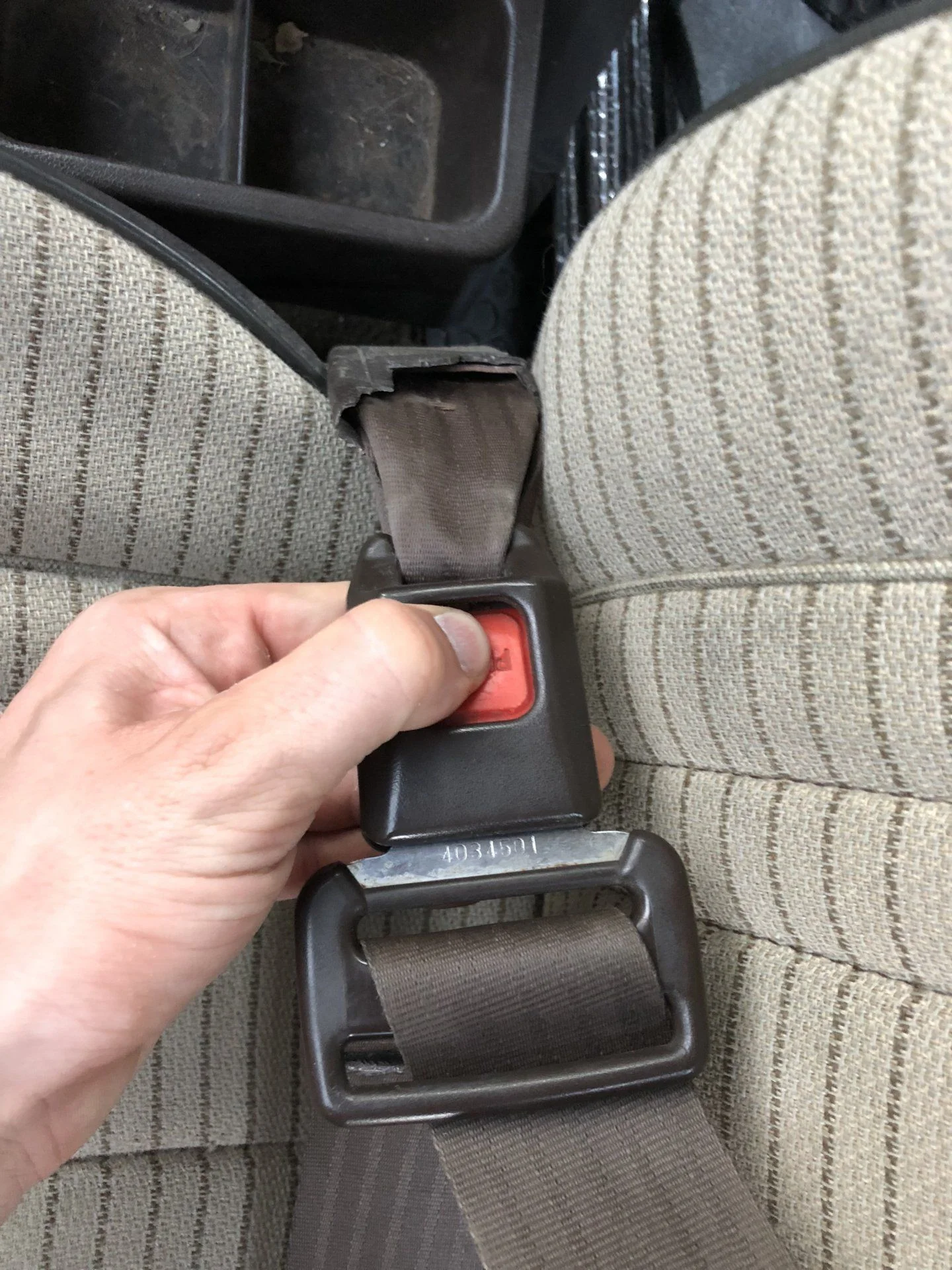 Button won't release buckle