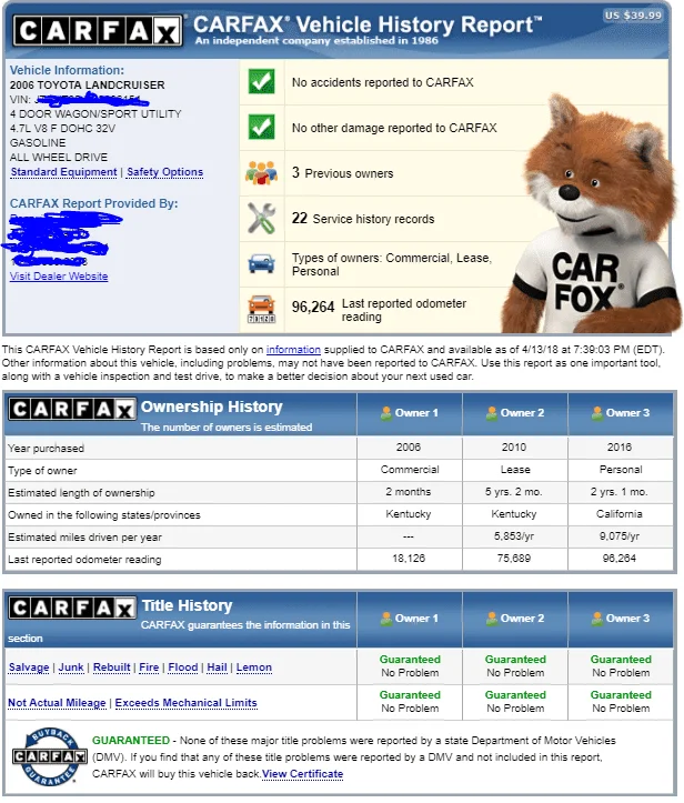 Car Fax 1
