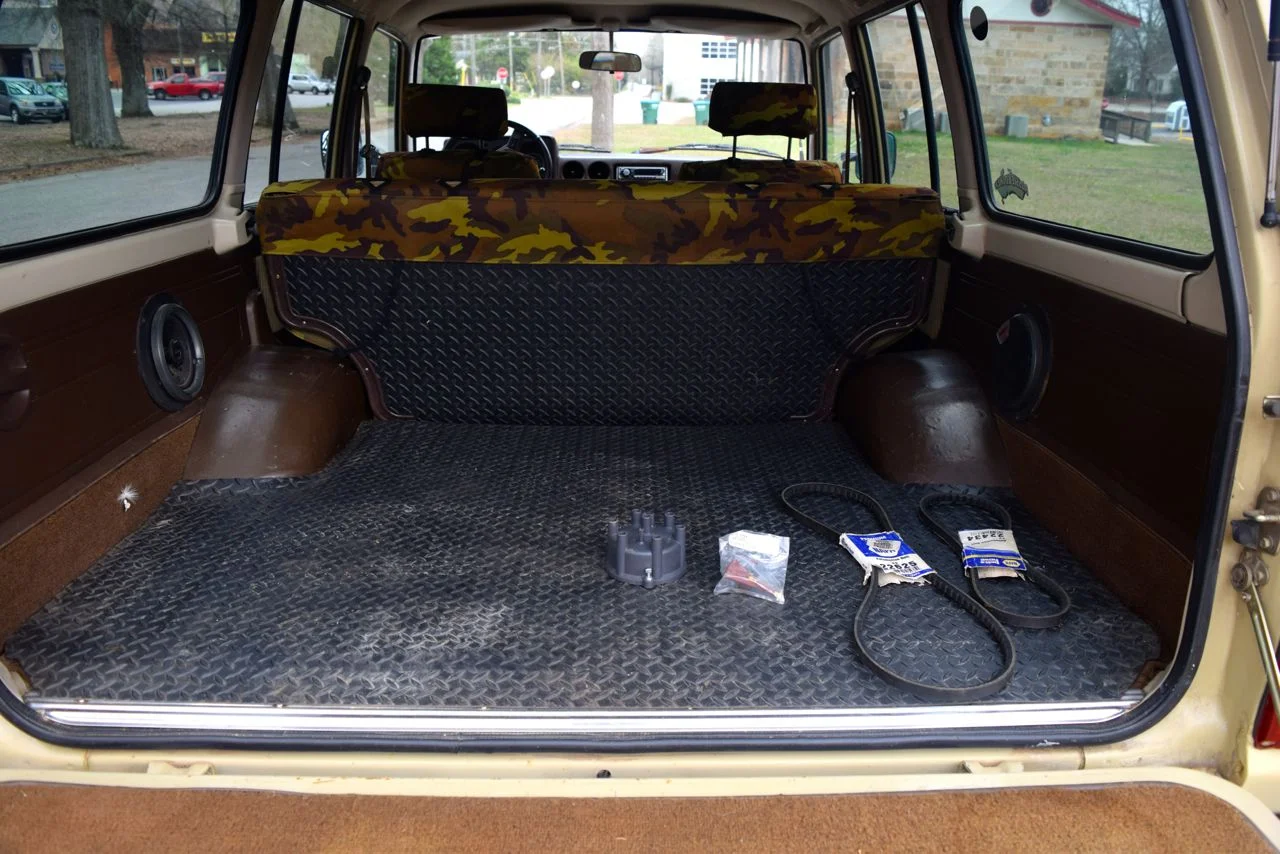 cargo area protected by rubber mat