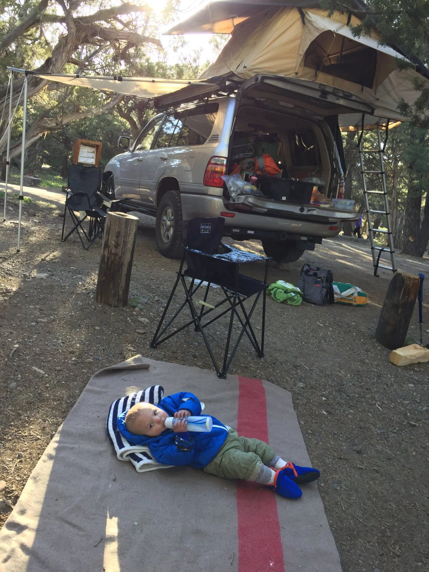 chilling at camp