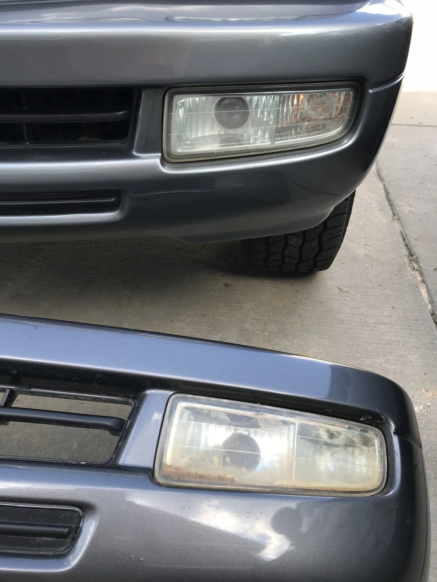 Close up, old vs. new