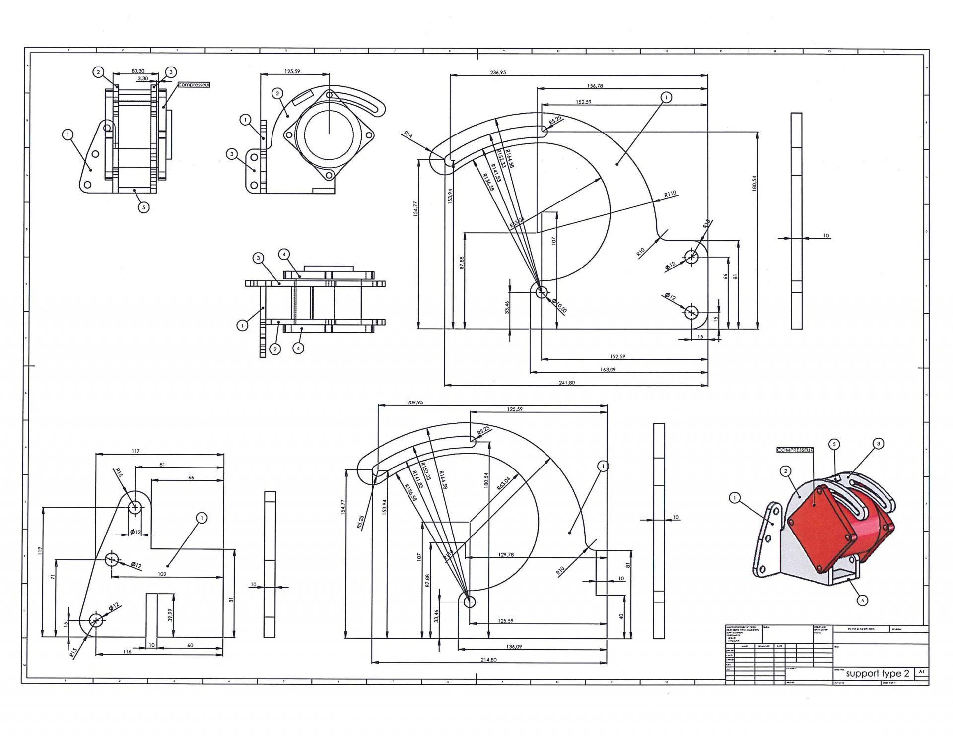 Compressor Bracket BJ40