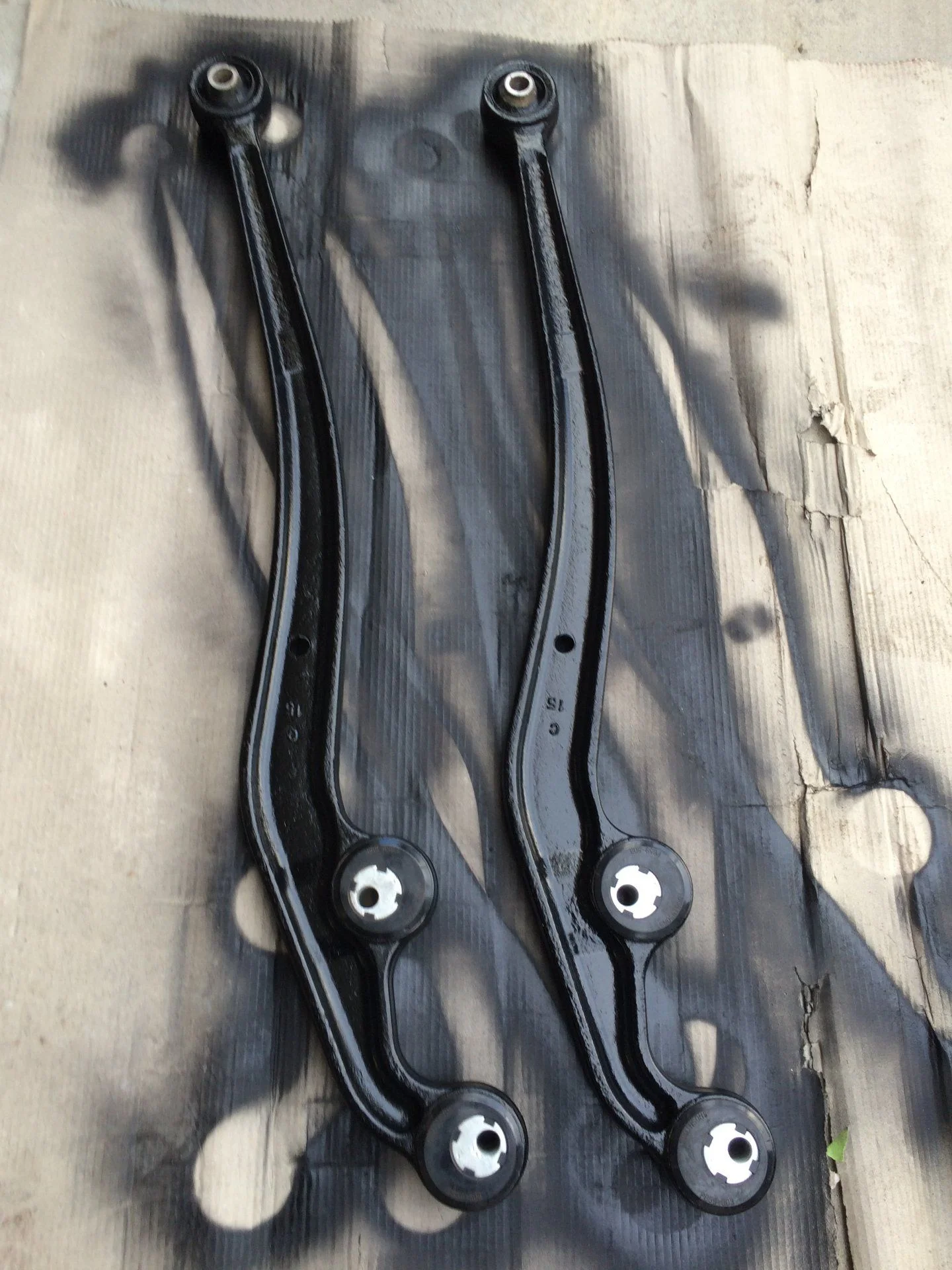 control arms with caster bushings