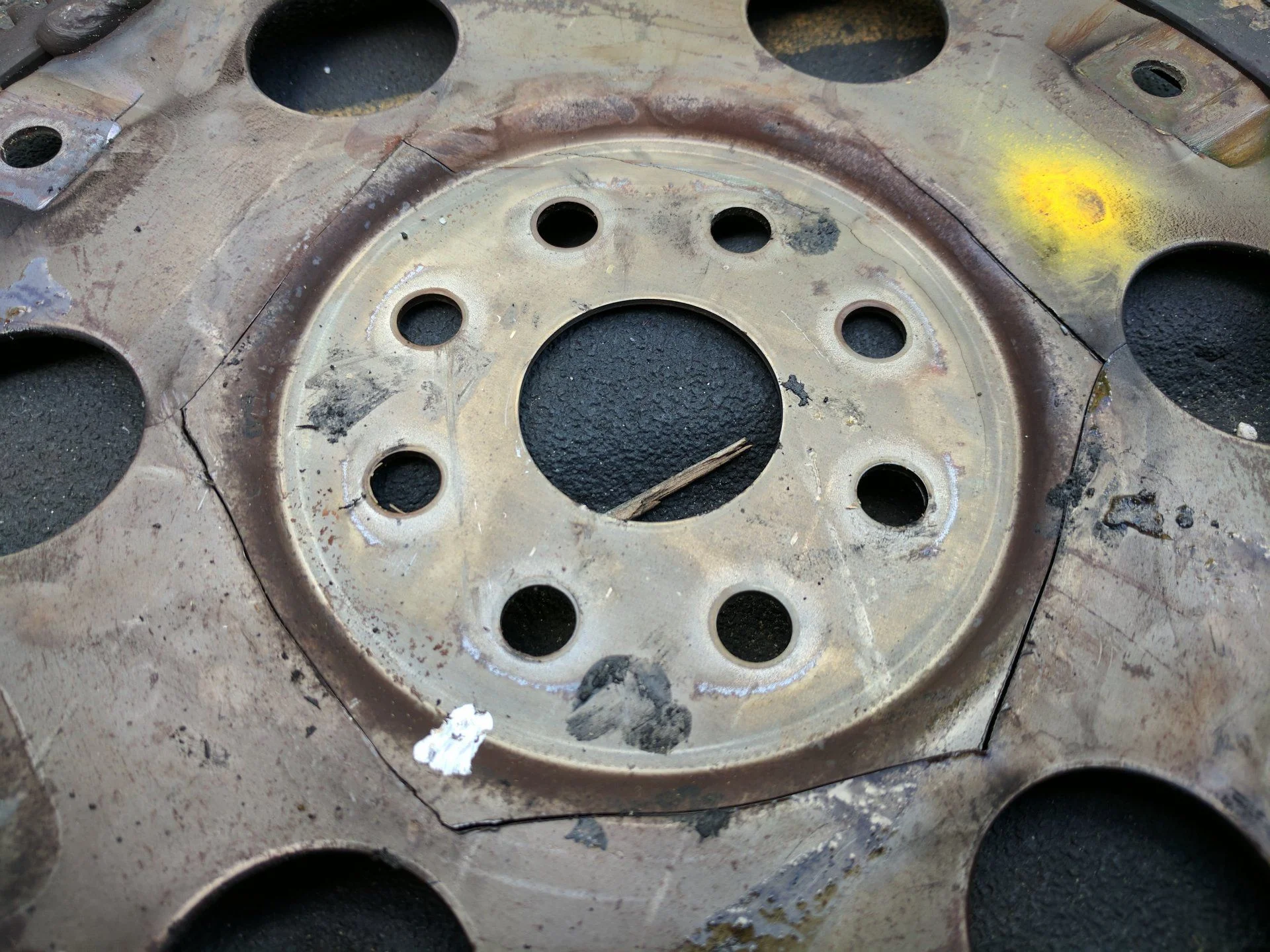 Cracked flywheel