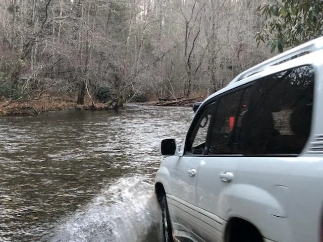 Creek crossing at the end of the trail!