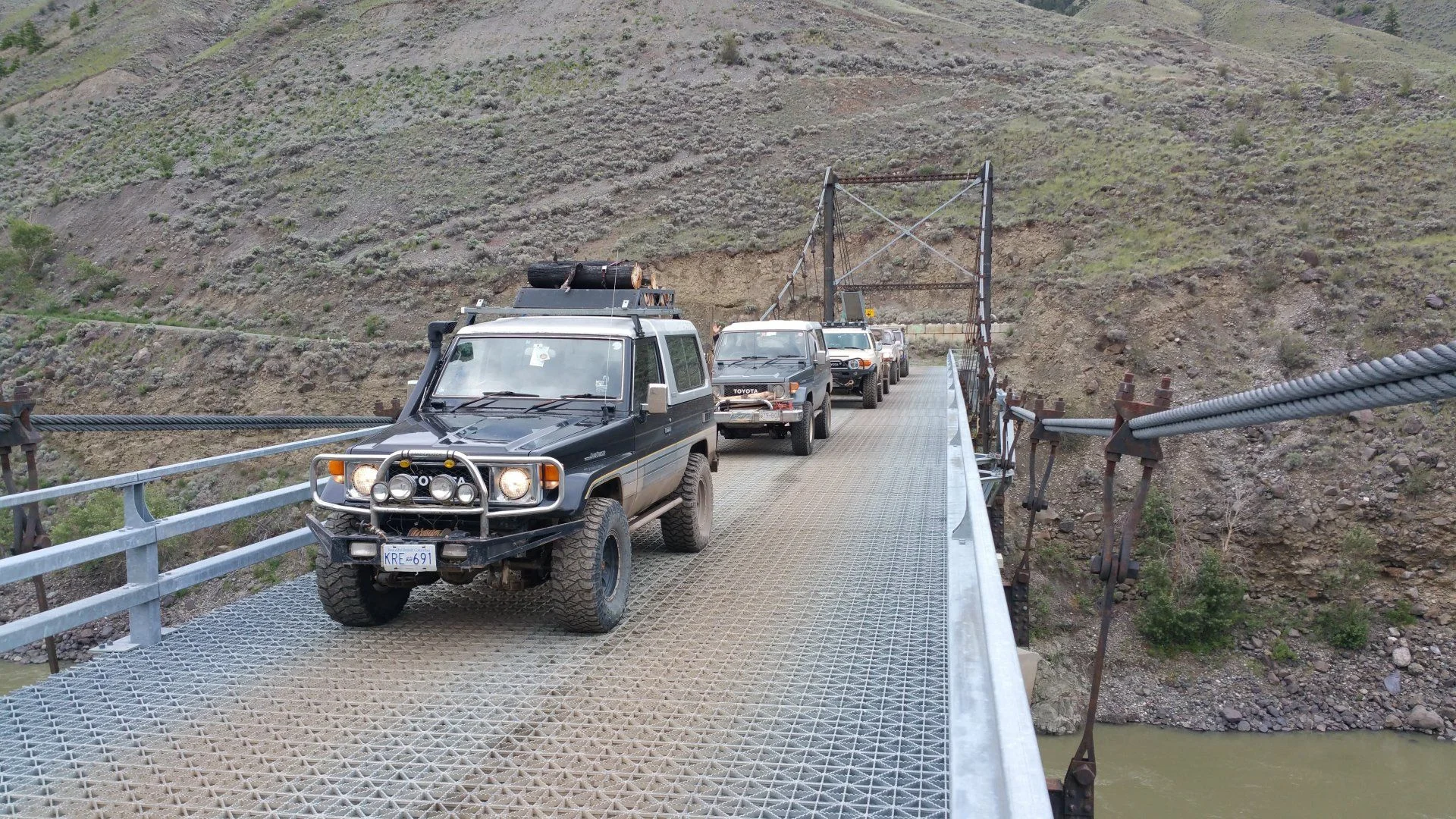 Crossing the bridge across the Fraser
