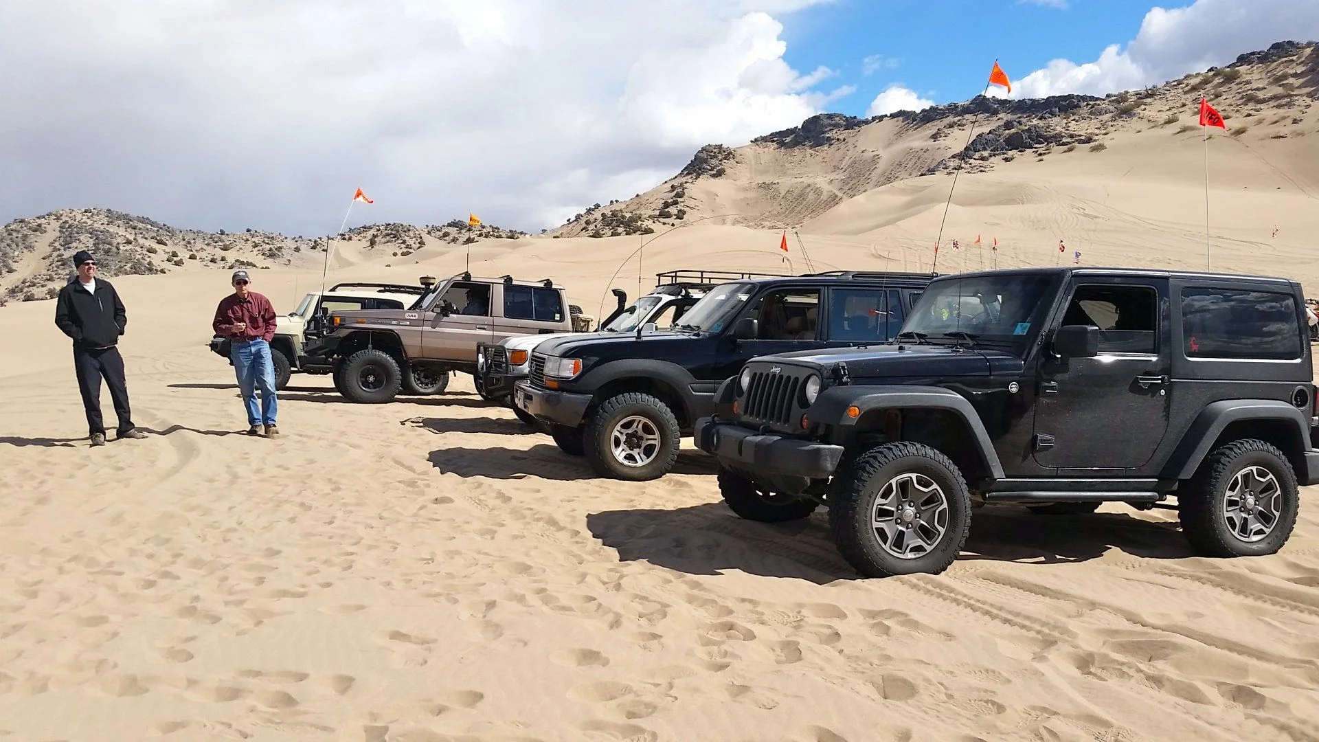 Cruisers in the sand...and a J#@P..