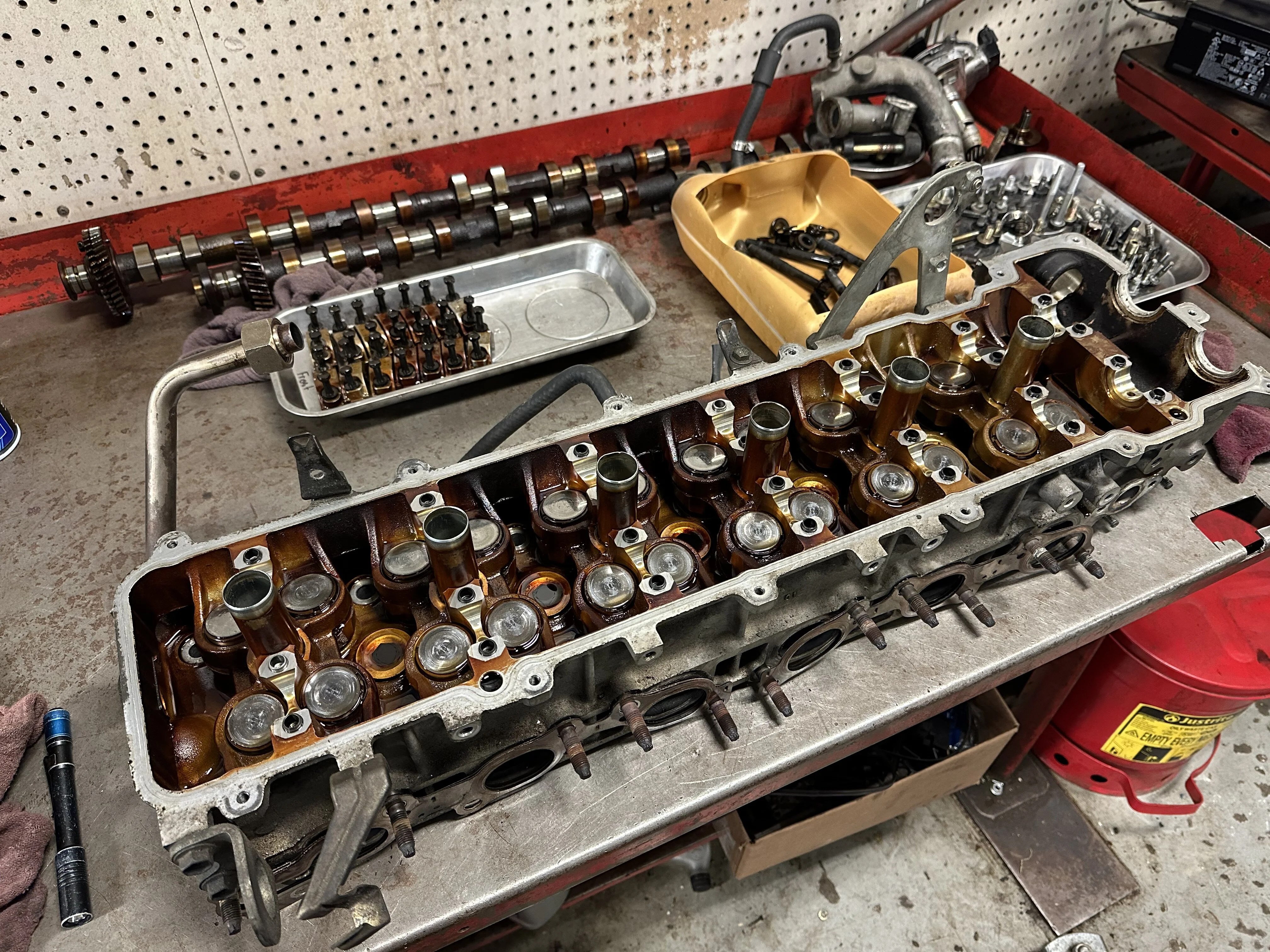 Cylinder Head being prepped for machine shop