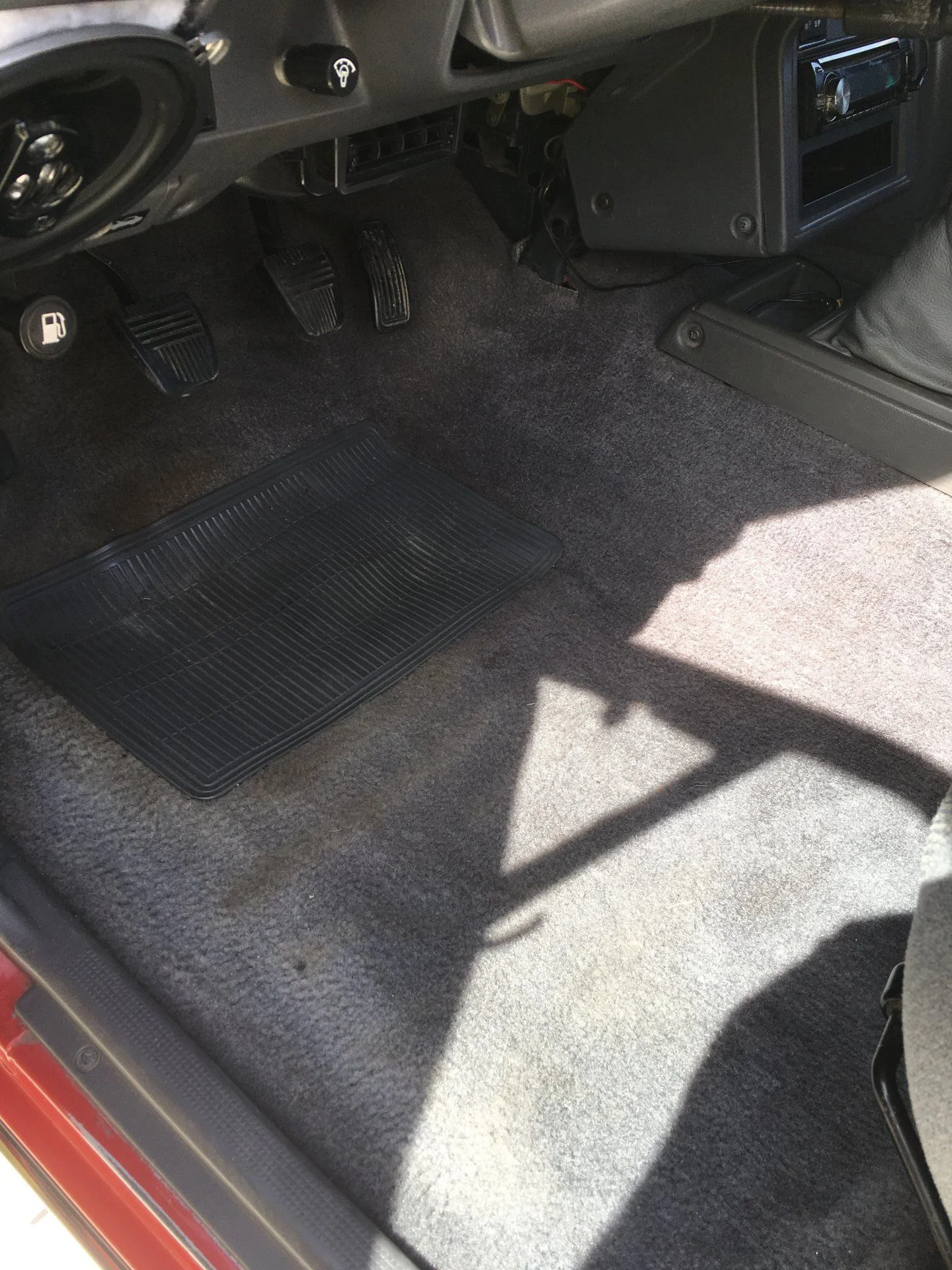 drivers side foot area