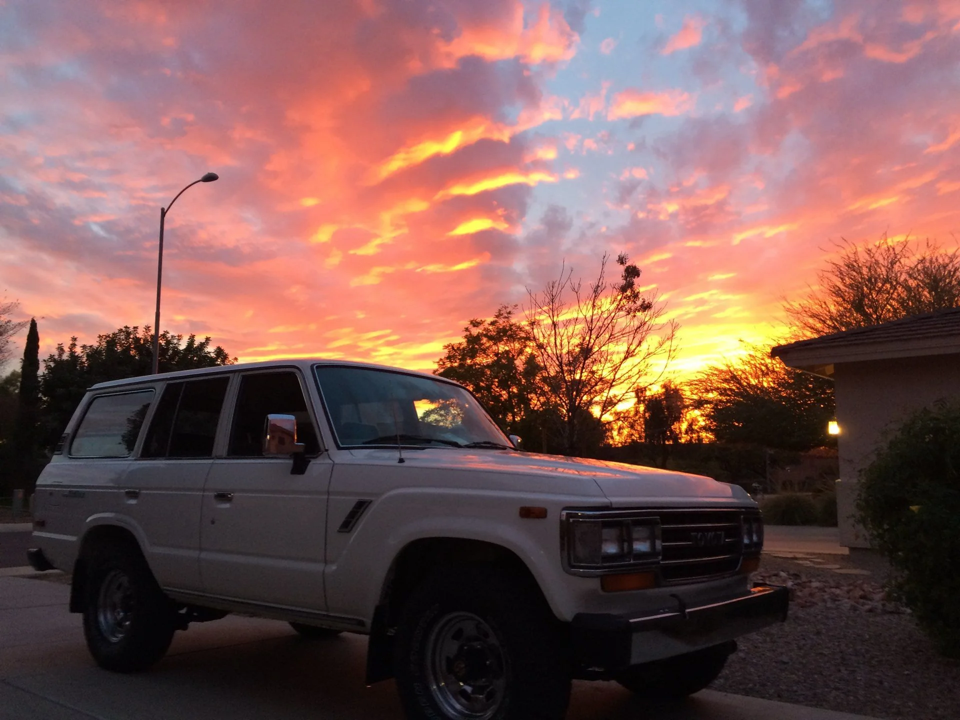 Driveway pic with Sunset