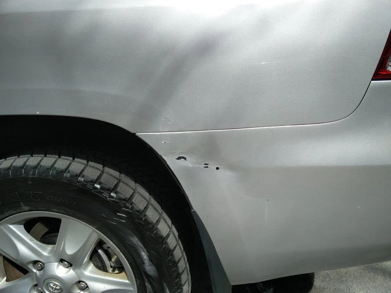 DS rear quarter ding - metal not dented