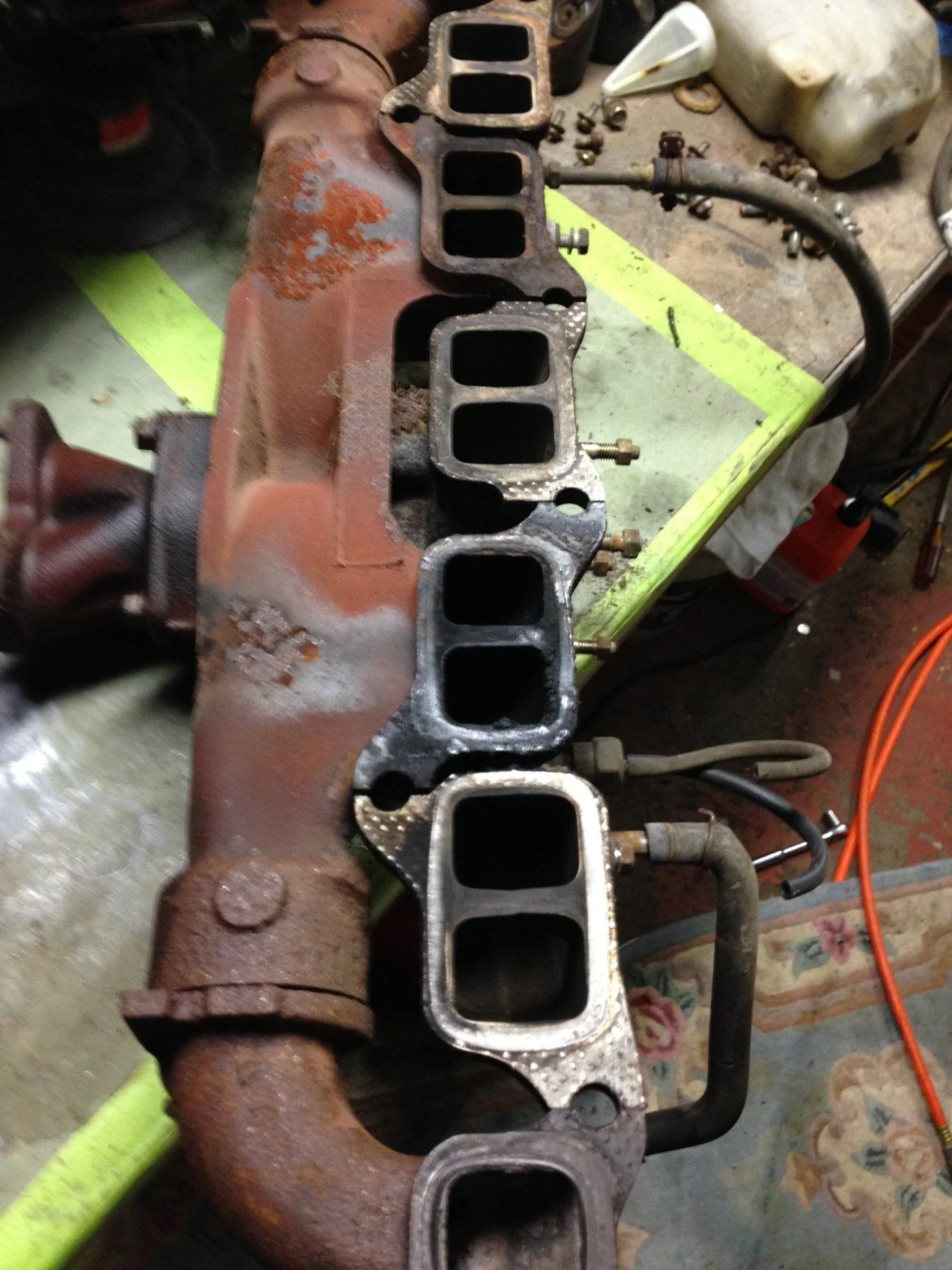 Exhaust/Intake manifold removed