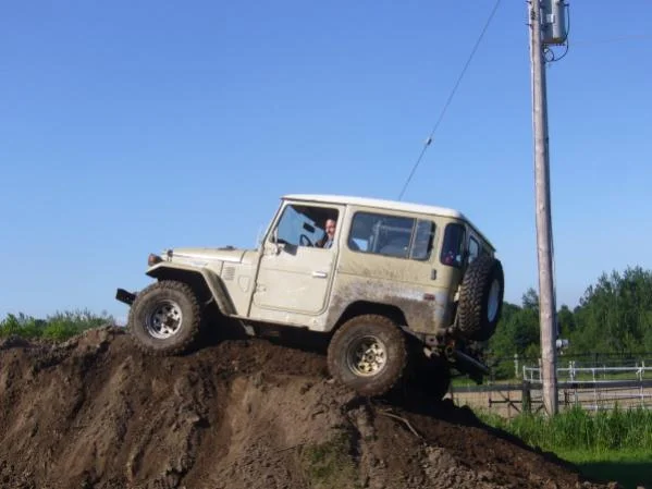 First day off the pavement, playing around in someone's yard.