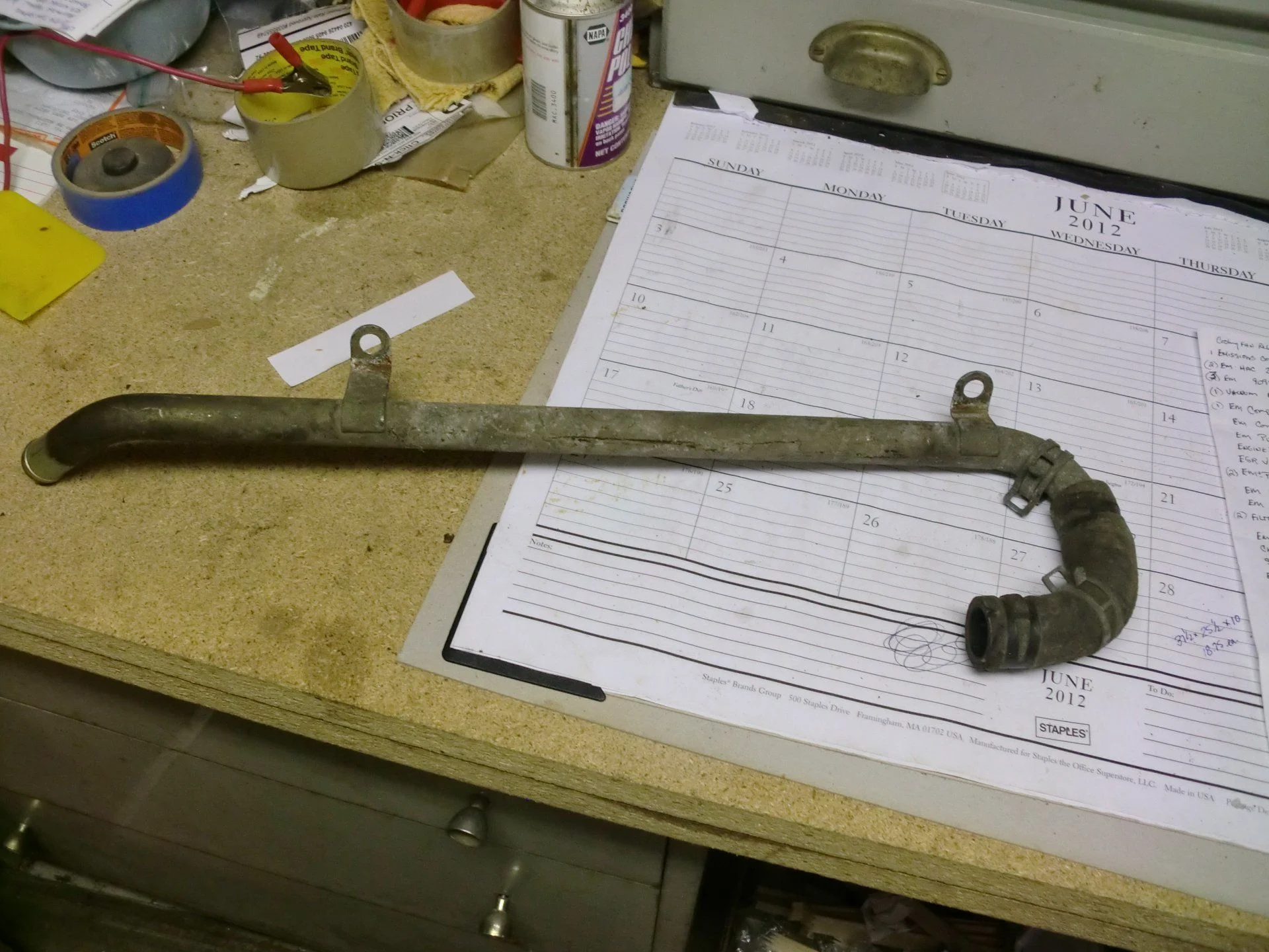FJ60 metal heater hose 2