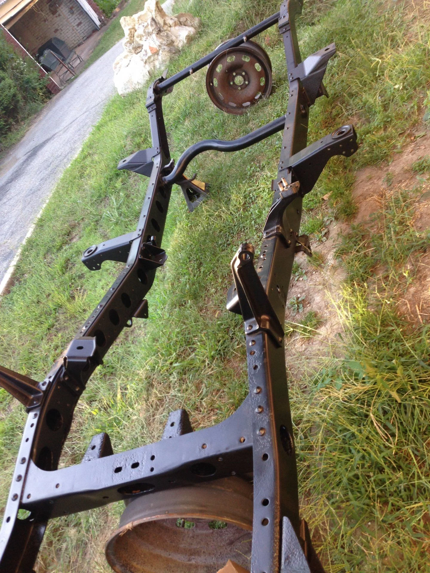 Frame powder coated front drivers side view 3