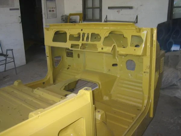 Freshly painted with Hippo liner.
*Notice the Tachometer cut out on the right.