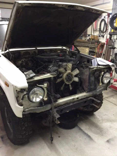 front end disassembled
