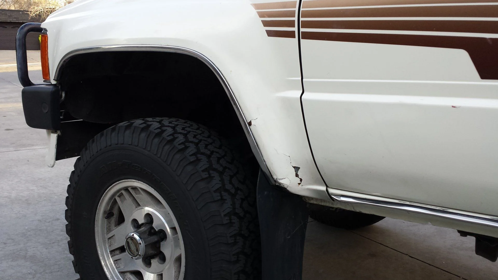 Front fender crack