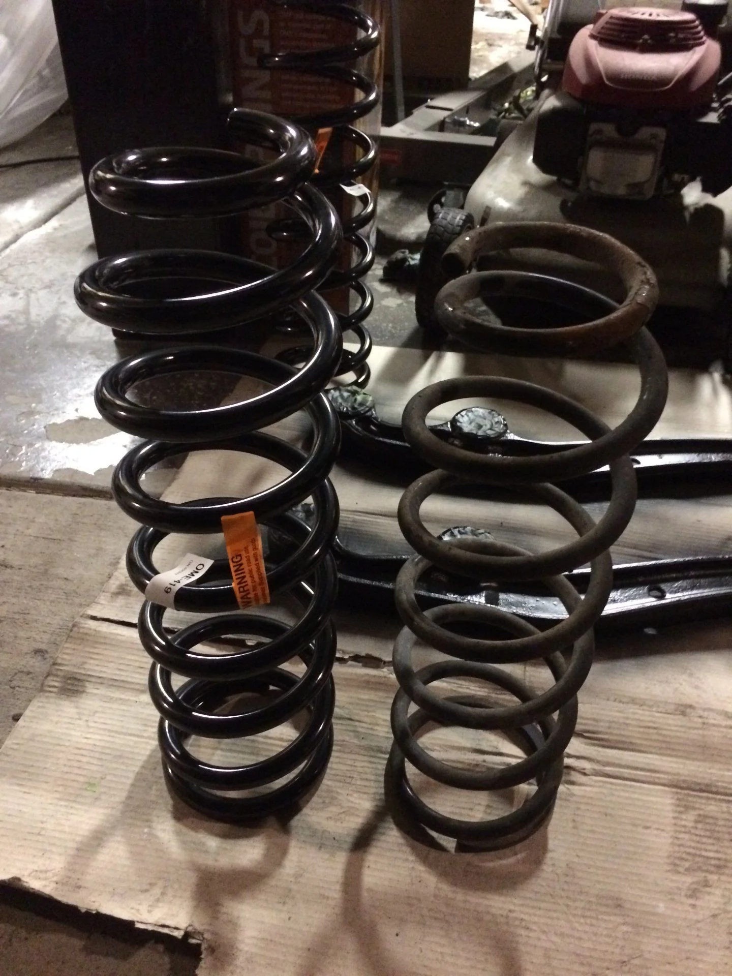 front spring comparison