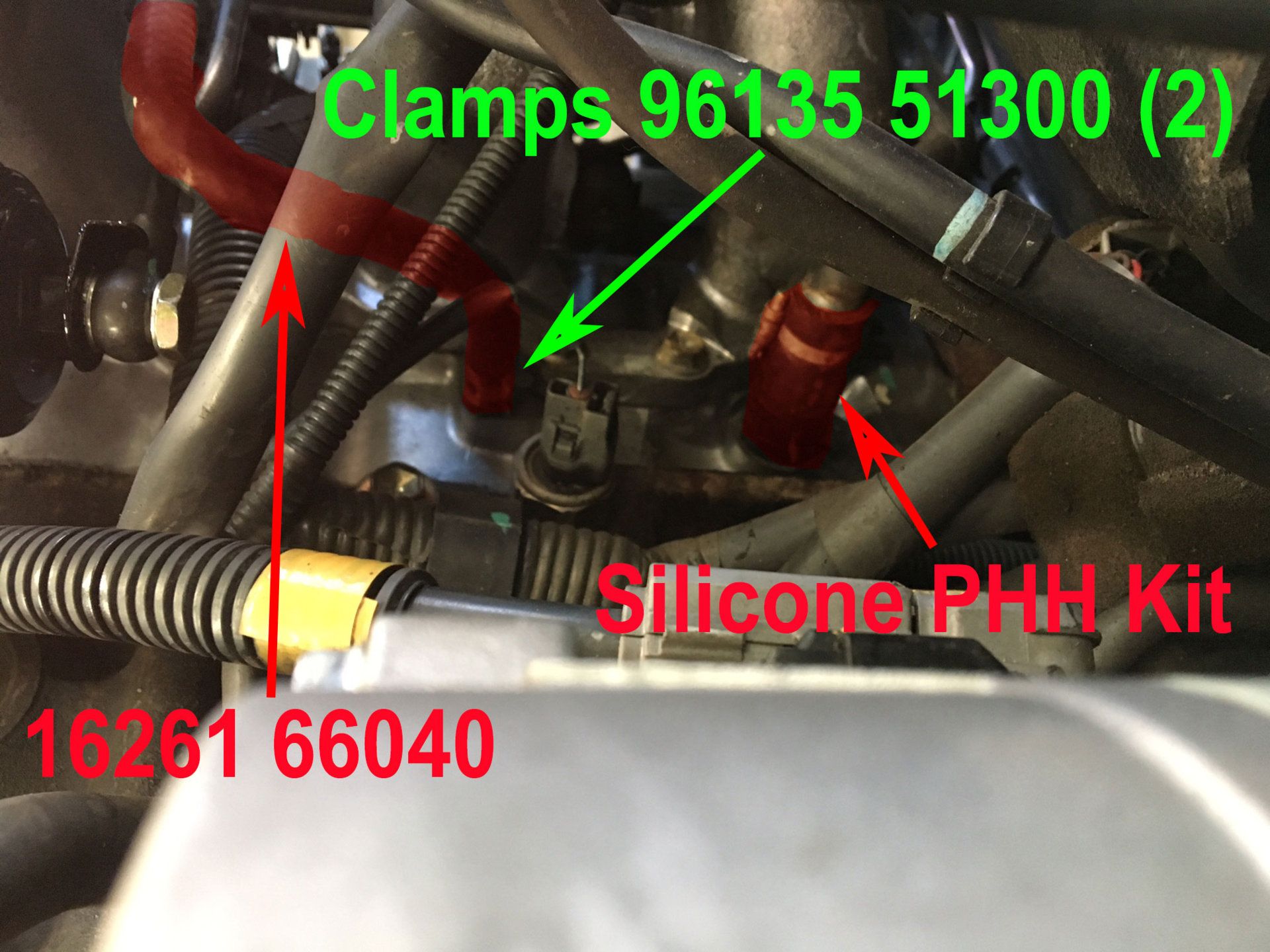 FZJ80 Heater Hose Part Numbers and Locations