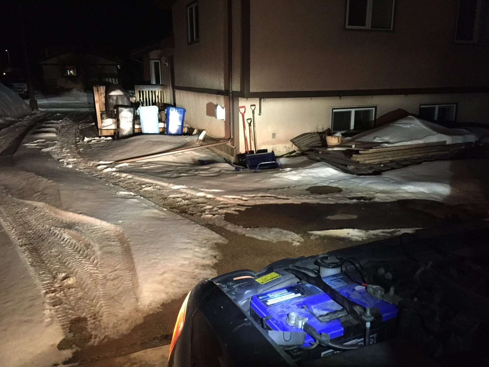 garage door open for a minute with passenger side done