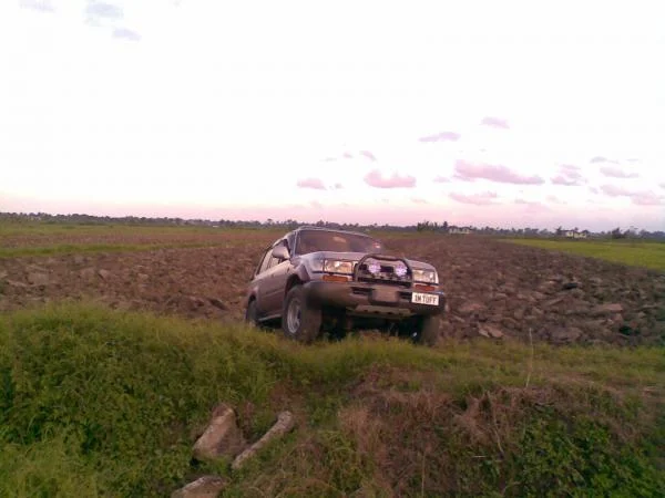 gettin out of ploughed land....