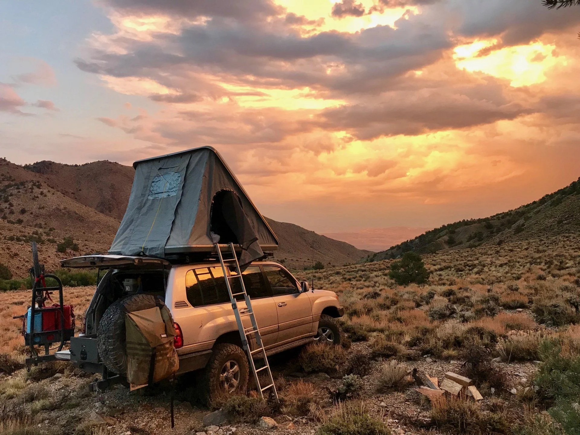 Golden Hour Campsite in Western Nevada