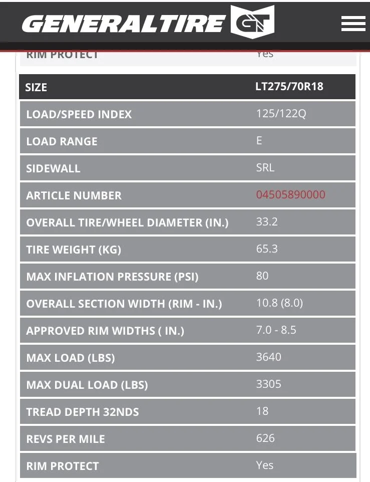 Grabber X3 specs