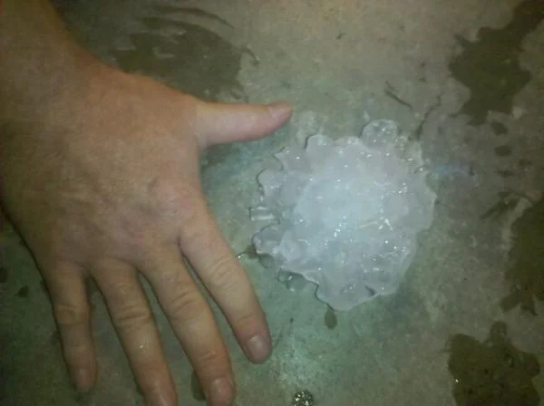 Hail stones May 24, 2011 at Love Field