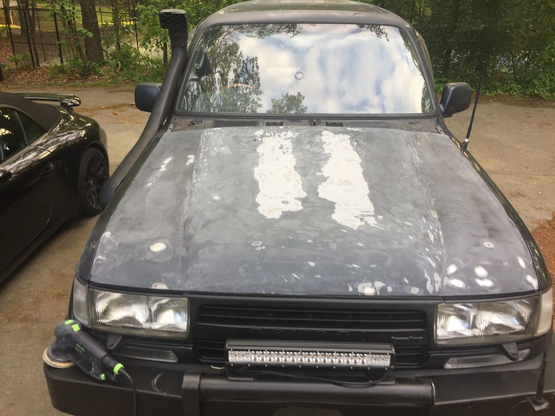 Hood sanded