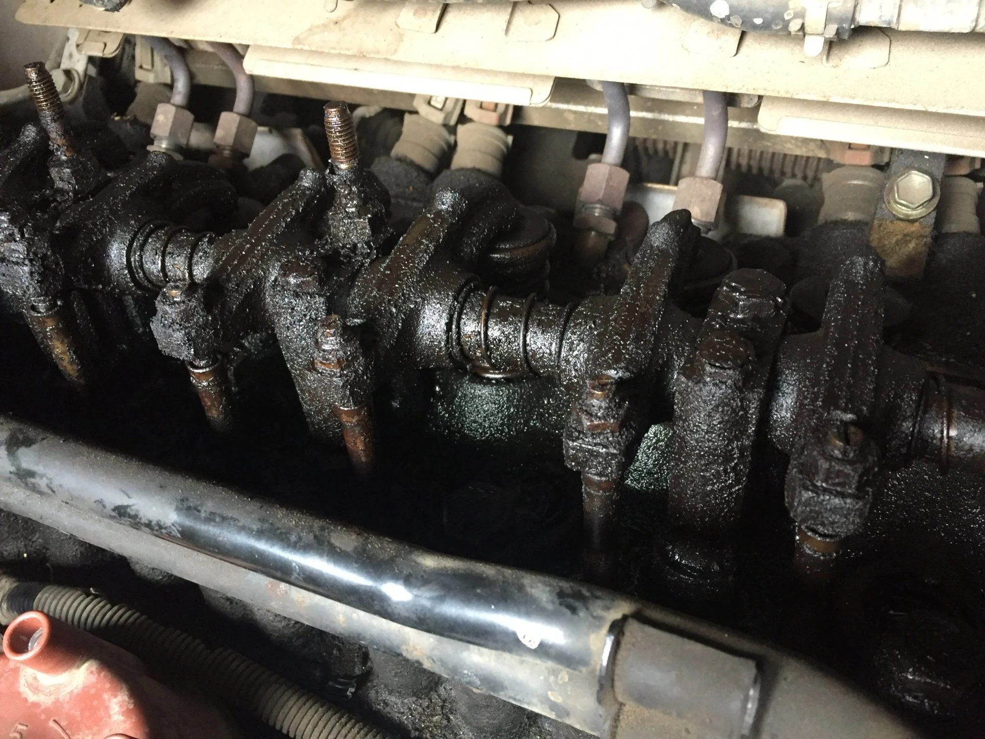 Inside valve cover