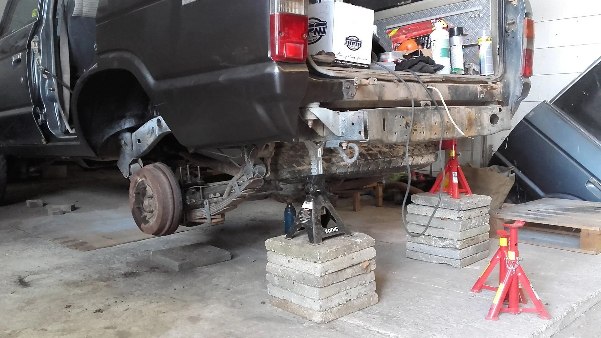 Lifted car