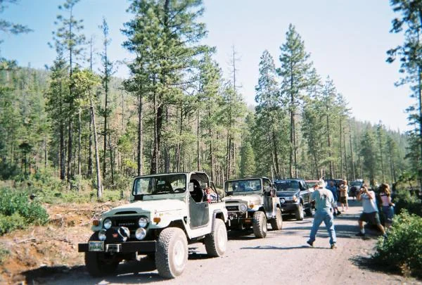 Lined up for inspection at the turnoff to the Mcgrew trail
