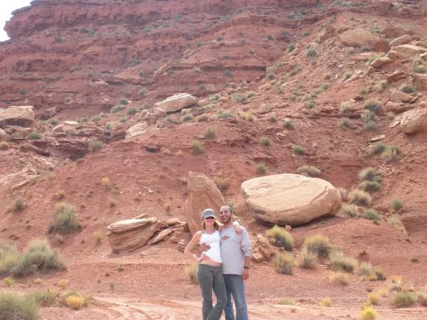 lolo and beno at the Valley of the Gods....