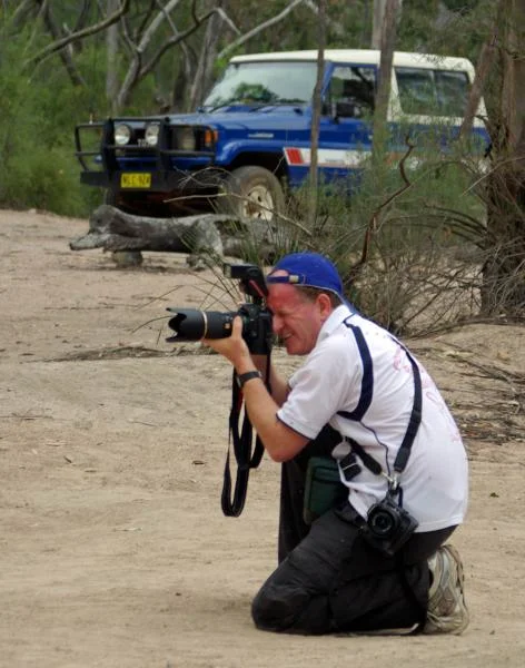 me working my land crusier in the back ground