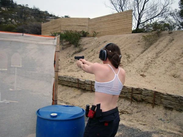 Michelle at the range