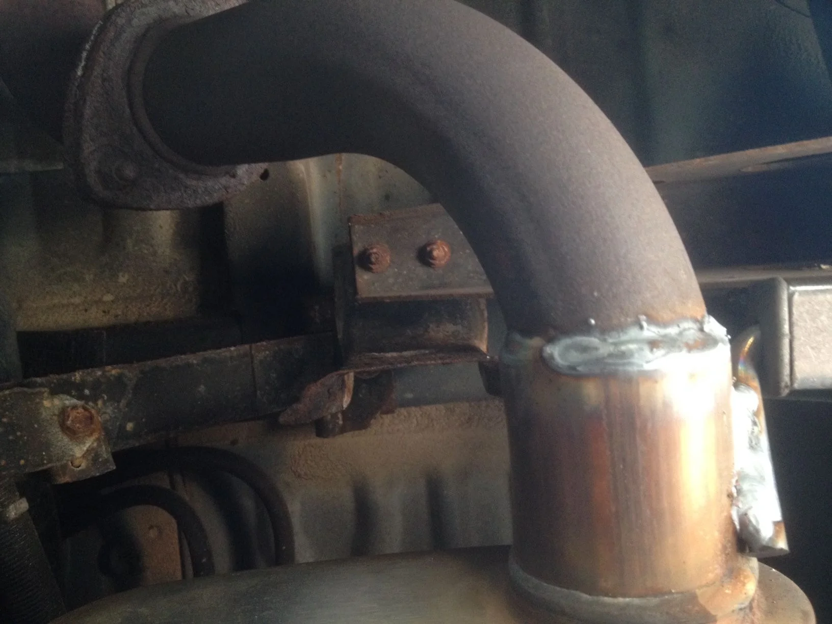 Muffler to old tailpipe