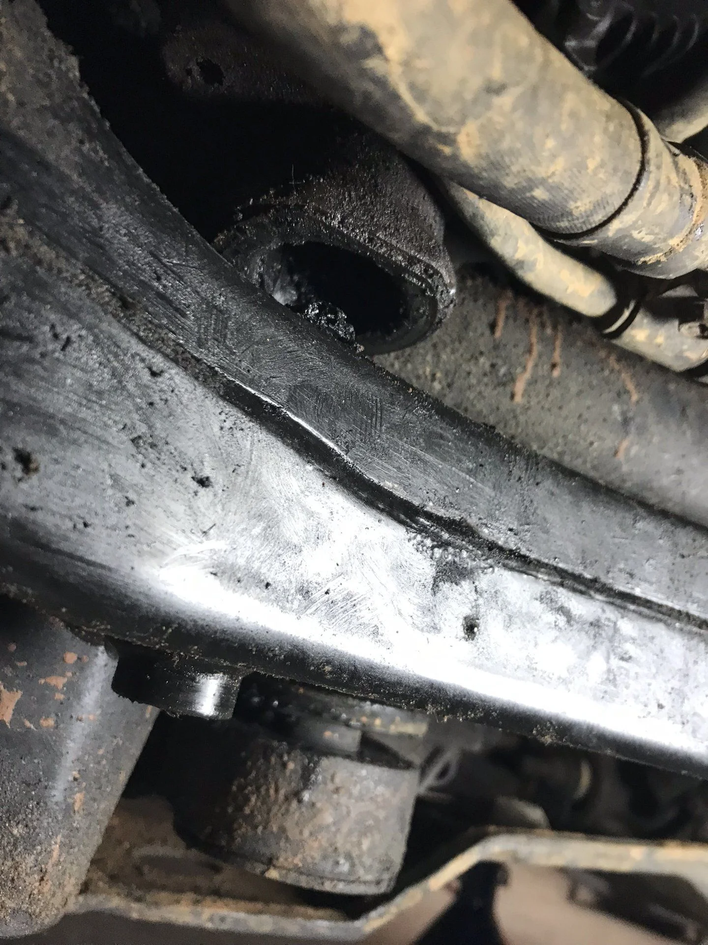 New steering rack bushings - the biggest PITA job I've ever done, but what an improvement! And much cheaper than a $1,000 rack