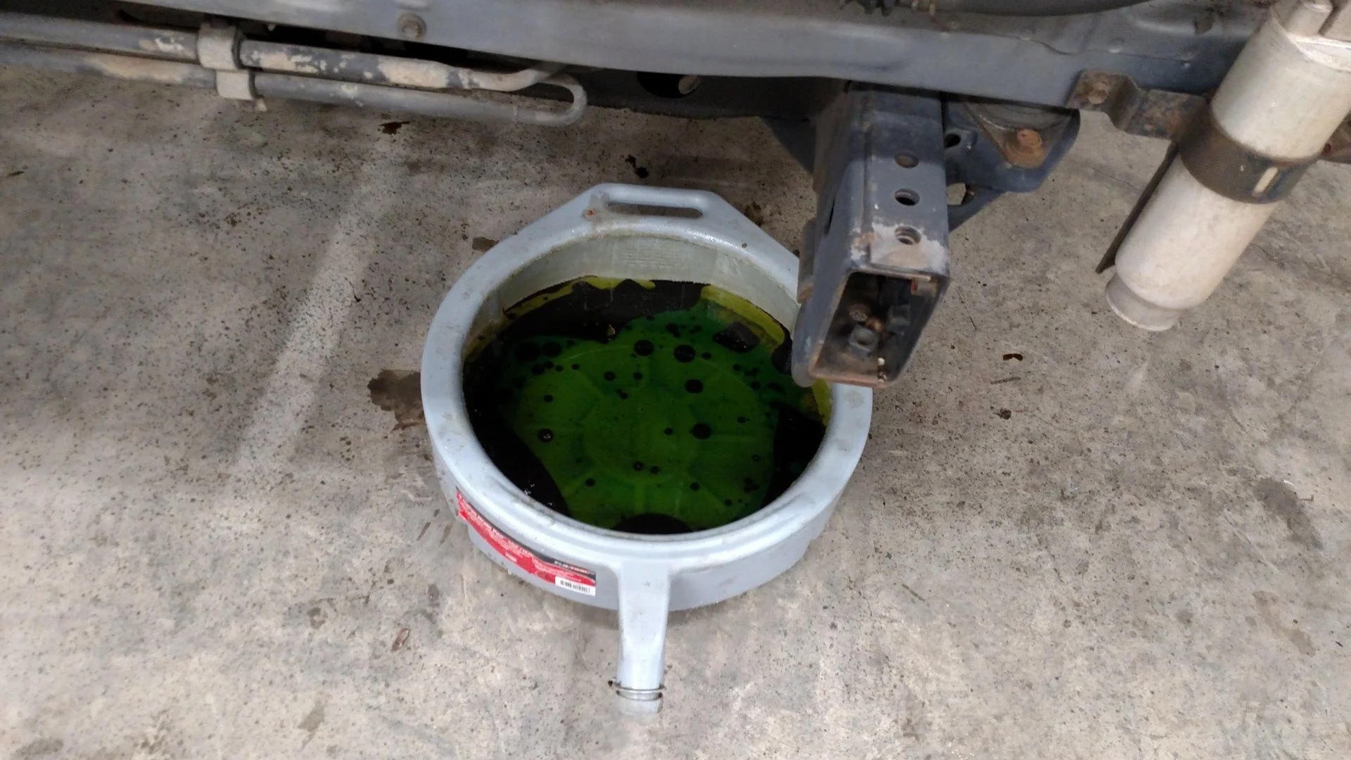 No coolant...