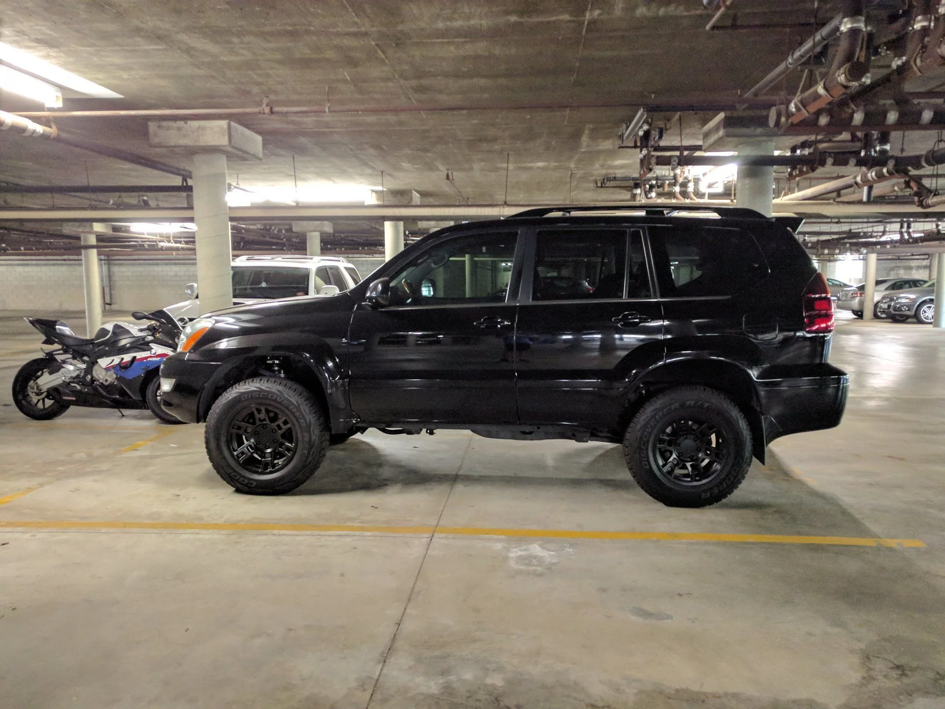 No running boards trim on. Need to cleanup trim once sliders installed.