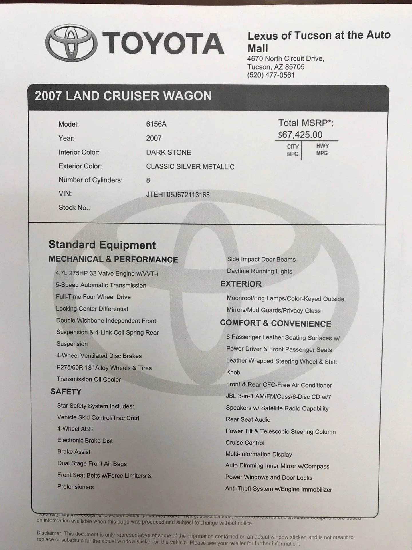 OG Build sheet page 1