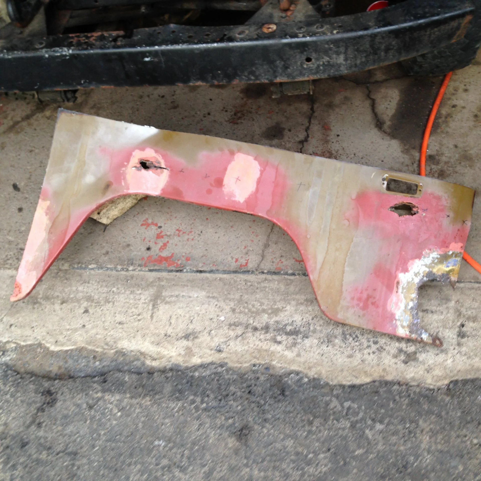 Old Quarterpanel removed