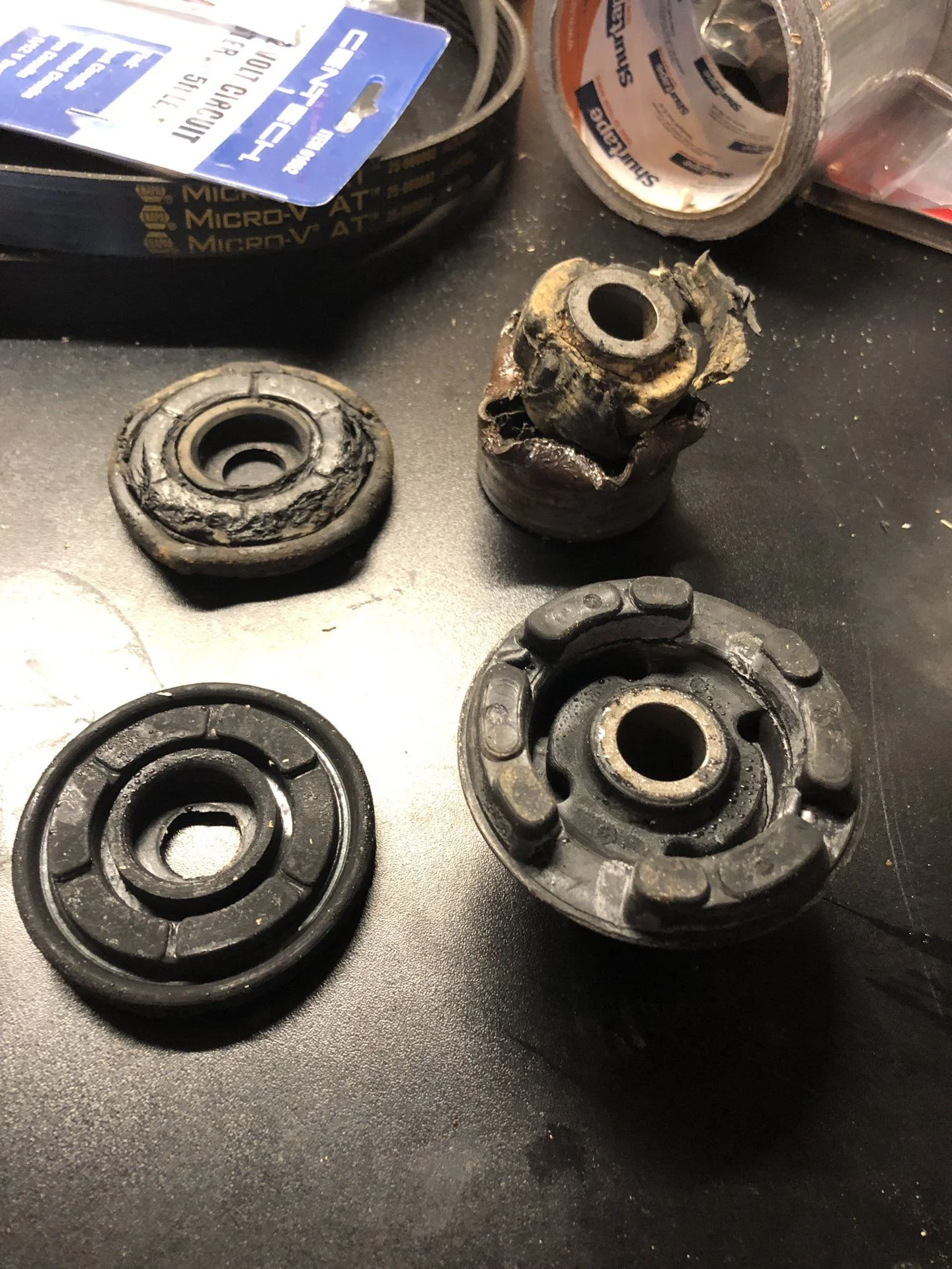 Old vs. new bushings