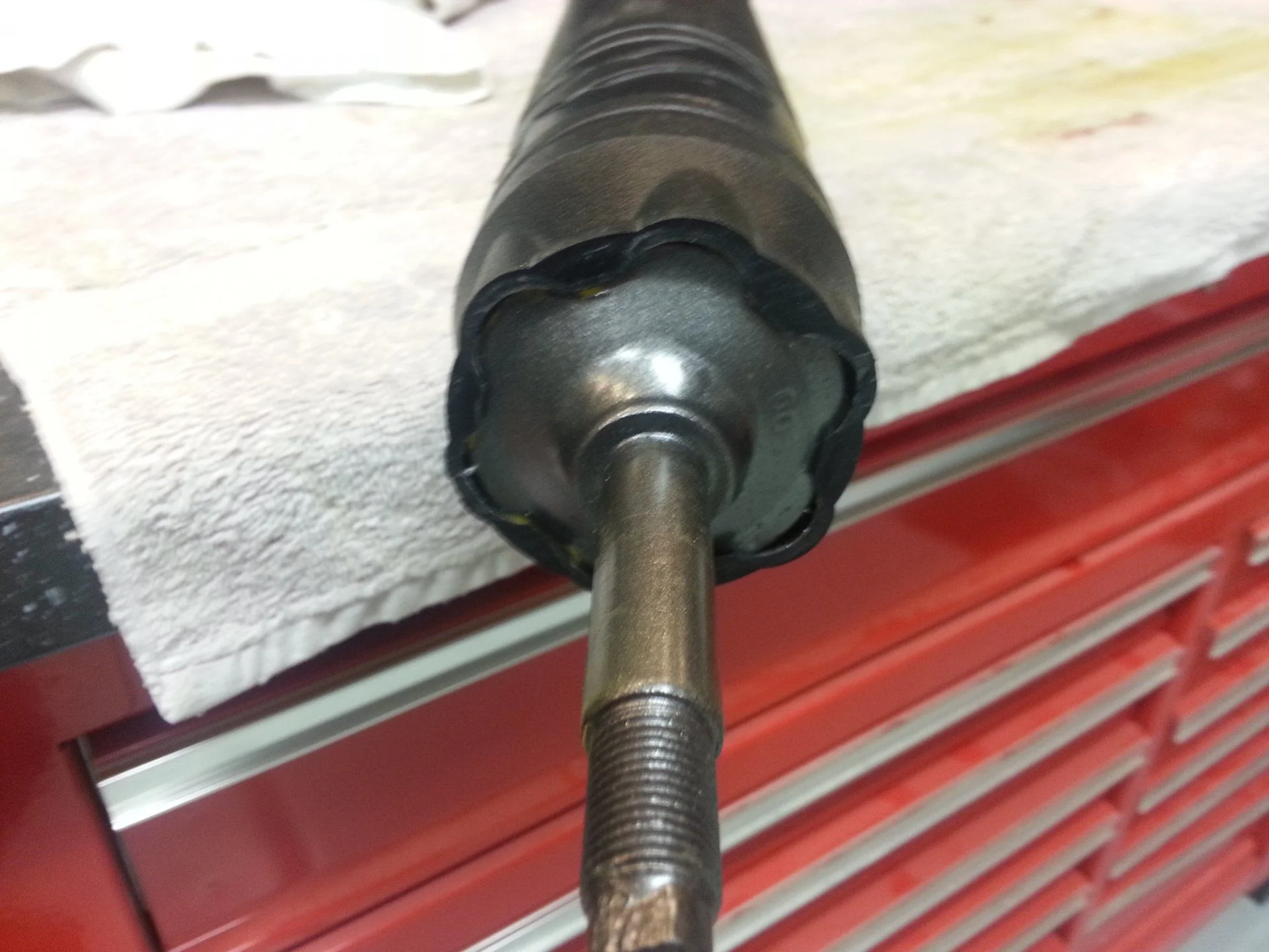 OME molded dust boot crimp