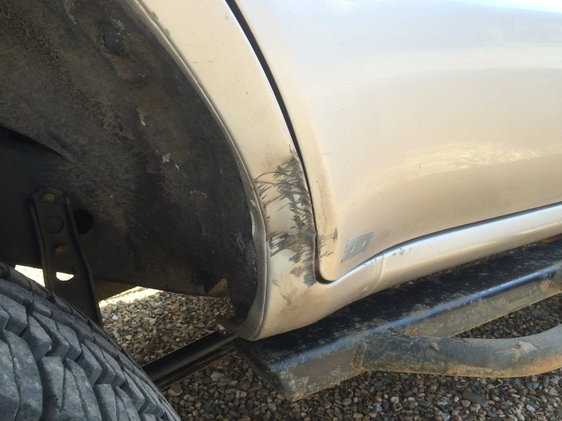 only body damage, clear coated