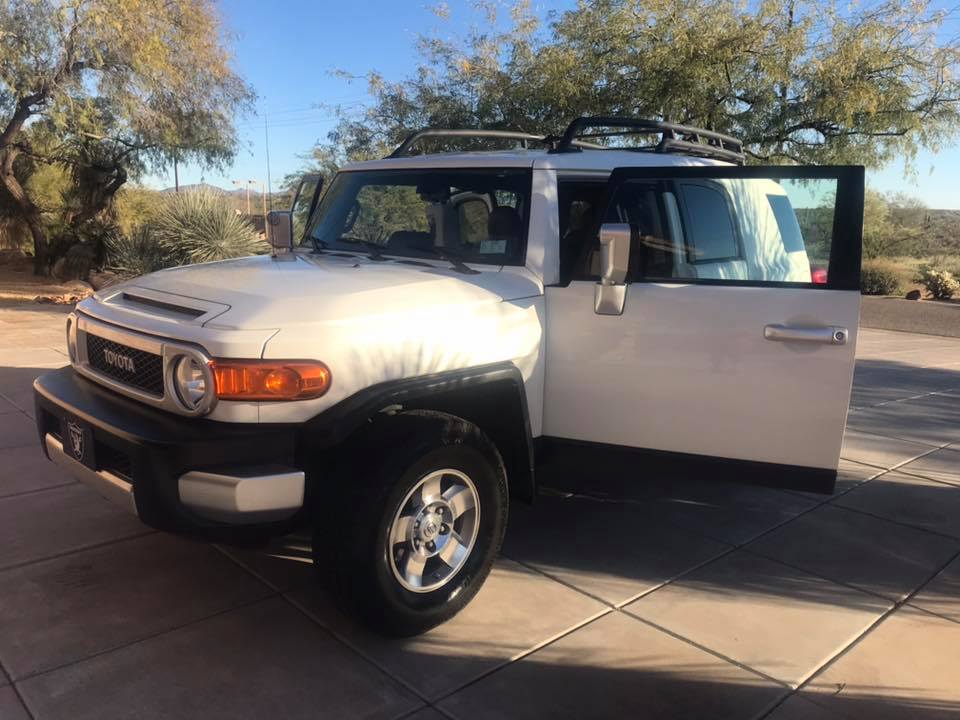 Opened up and at home in the driveway