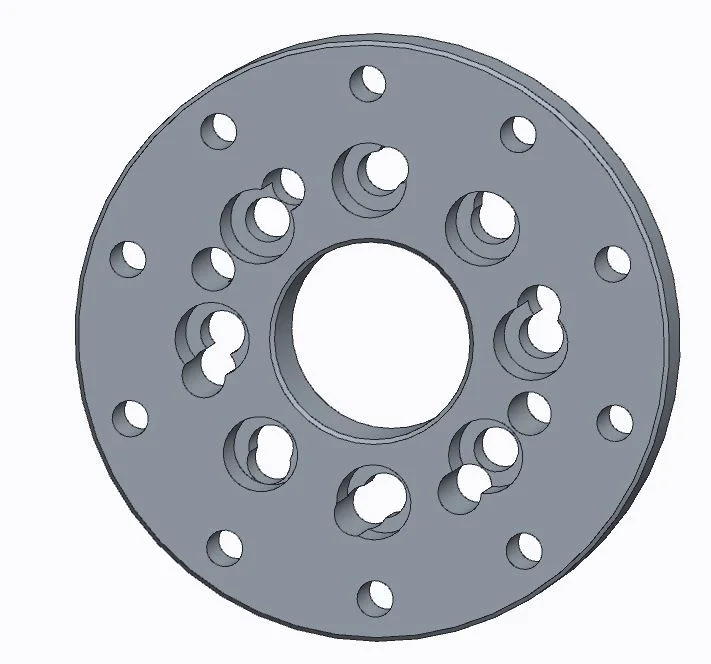 Overlapping bolt circle diameters Om606 and A343F