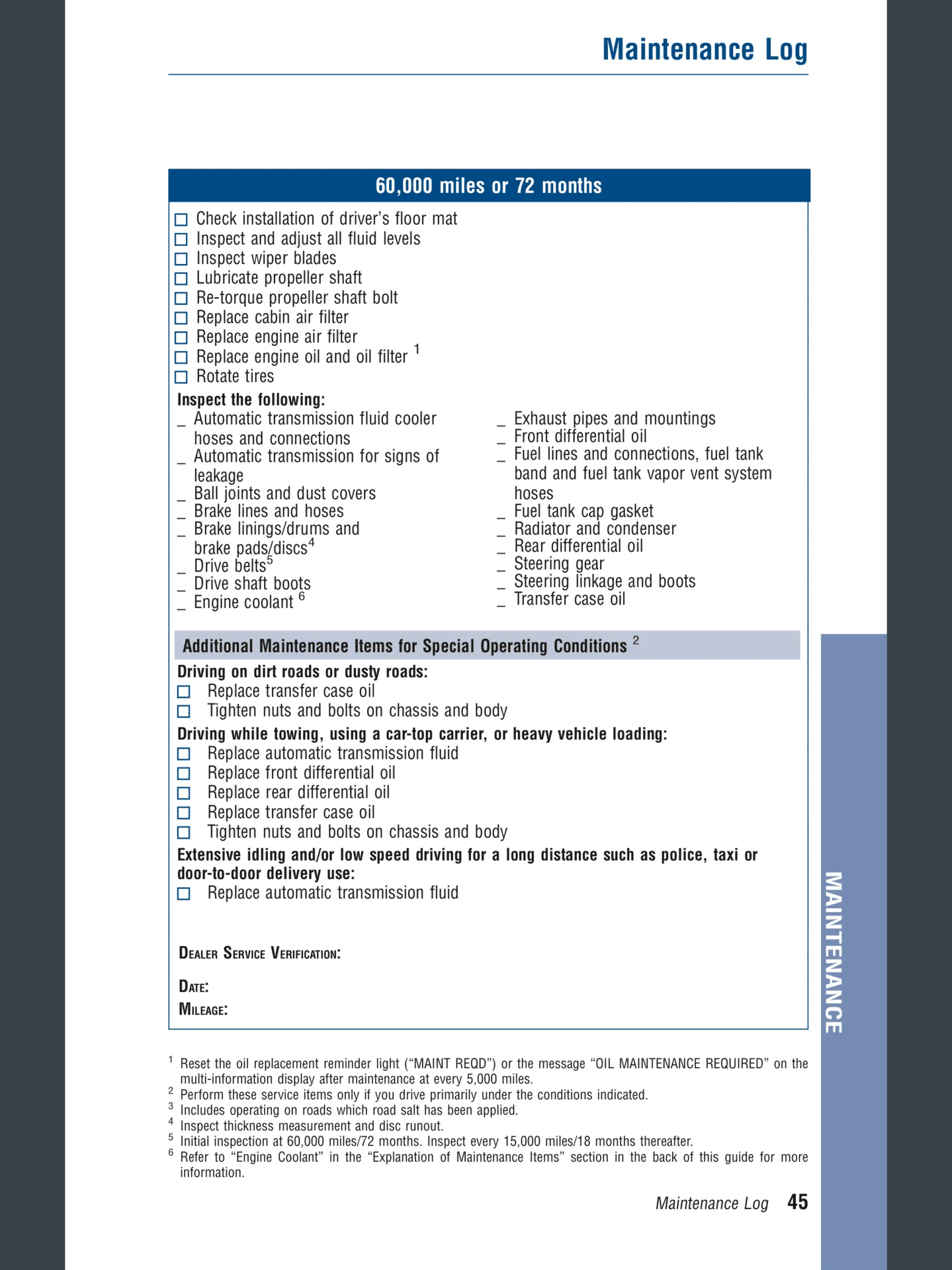 P.45 from 2017 Toyota Land Cruiser Maintenance Guide