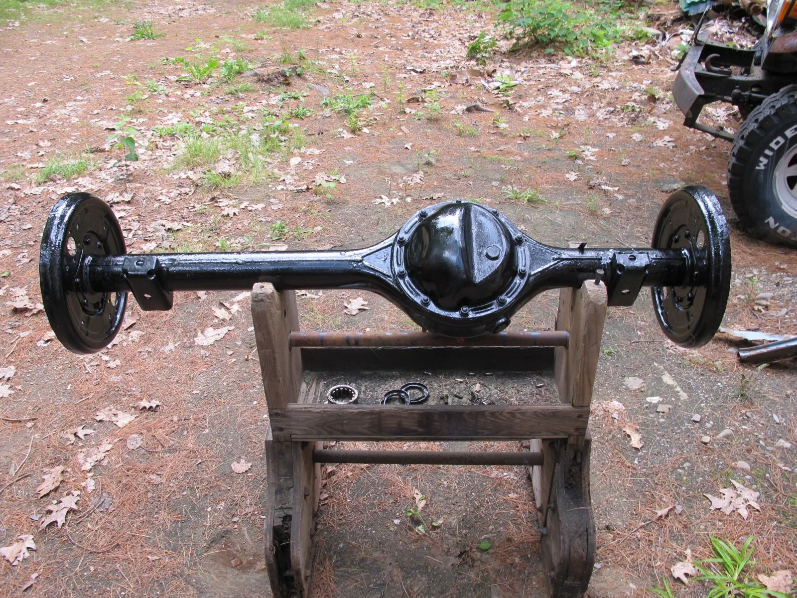 painted rear axle